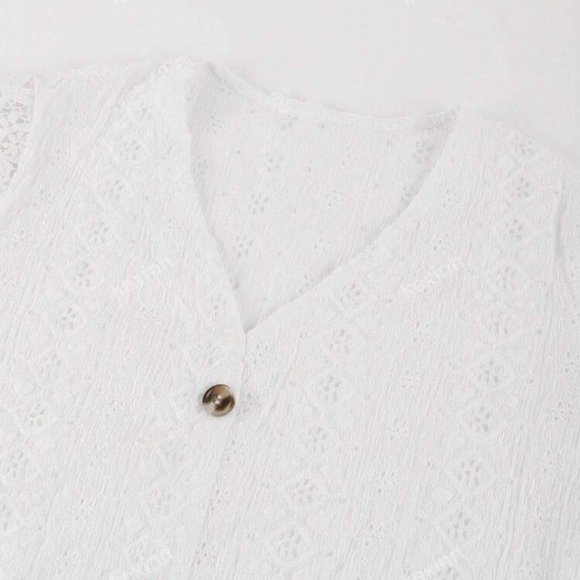 New White Lace short sleeve Top - Picture 6 of 7